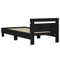 vidaXL Estructura cama con cabecero madera ingeniería negro 100x200 cm vidaXL Estructura cama con cabecero madera ingeniería negro 100x200 cm