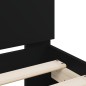 vidaXL Estructura cama con cabecero madera ingeniería negro 100x200 cm vidaXL Estructura cama con cabecero madera ingeniería negro 100x200 cm
