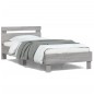 vidaXL Cama con cabecero madera de ingeniería gris Sonoma 100x200 cm vidaXL Cama con cabecero madera de ingeniería gris Sonoma 100x200 cm