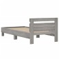 vidaXL Cama con cabecero madera de ingeniería gris Sonoma 100x200 cm vidaXL Cama con cabecero madera de ingeniería gris Sonoma 100x200 cm
