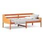 vidaXL Sofá cama de madera maciza de pino marrón cera 80x200 cm