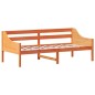 vidaXL Sofá cama de madera maciza de pino marrón cera 80x200 cm