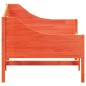 vidaXL Sofá cama de madera maciza de pino marrón cera 80x200 cm