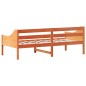 vidaXL Sofá cama de madera maciza de pino marrón cera 80x200 cm