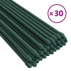vidaXL Tutores para plantas de jardín 30 unidades acero verde 180 cm