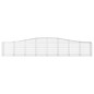 vidaXL Cestas de gaviones 3 uds forma de arco hierro 400x50x60/80 cm vidaXL Cestas de gaviones 3 uds forma de arco hierro 400x50x60/80 cm