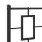 vidaXL Cabecero de metal negro 100 cm