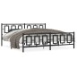 vidaXL Estructura de cama cabecero y estribo metal negro 200x200 cm vidaXL Estructura de cama cabecero y estribo metal negro 200x200 cm