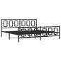 vidaXL Estructura de cama cabecero y estribo metal negro 200x200 cm vidaXL Estructura de cama cabecero y estribo metal negro 200x200 cm