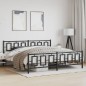 vidaXL Estructura de cama cabecero y estribo metal negro 200x200 cm vidaXL Estructura de cama cabecero y estribo metal negro 200x200 cm