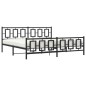 vidaXL Estructura de cama cabecero y estribo metal negro 200x200 cm vidaXL Estructura de cama cabecero y estribo metal negro 200x200 cm