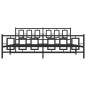 vidaXL Estructura de cama cabecero y estribo metal negro 200x200 cm vidaXL Estructura de cama cabecero y estribo metal negro 200x200 cm