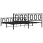 vidaXL Estructura de cama cabecero y estribo metal negro 200x200 cm vidaXL Estructura de cama cabecero y estribo metal negro 200x200 cm