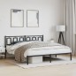 vidaXL Estructura de cama con cabecero metal negro 180x200 cm vidaXL Estructura de cama con cabecero metal negro 180x200 cm