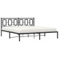 vidaXL Estructura de cama con cabecero metal negro 180x200 cm vidaXL Estructura de cama con cabecero metal negro 180x200 cm
