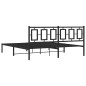 vidaXL Estructura de cama con cabecero metal negro 180x200 cm vidaXL Estructura de cama con cabecero metal negro 180x200 cm