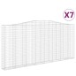 vidaXL Cestas de gaviones 7 uds forma de arco hierro 400x30x180/200 cm vidaXL Cestas de gaviones 7 uds forma de arco hierro 400x30x180/200 cm