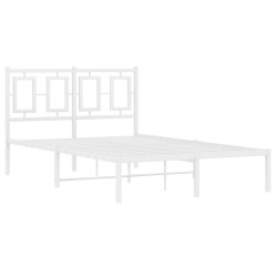 vidaXL Estructura de cama de metal con cabecero blanca 120x190 cm