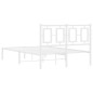 vidaXL Estructura de cama de metal con cabecero blanca 120x190 cm vidaXL Estructura de cama de metal con cabecero blanca 120x190 cm