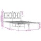 vidaXL Estructura de cama de metal con cabecero blanca 120x190 cm vidaXL Estructura de cama de metal con cabecero blanca 120x190 cm
