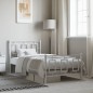 vidaXL Estructura cama metal con cabecero y pie cama blanca 90x190 cm vidaXL Estructura cama metal con cabecero y pie cama blanca 90x190 cm