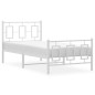 vidaXL Estructura cama metal con cabecero y pie cama blanca 90x190 cm vidaXL Estructura cama metal con cabecero y pie cama blanca 90x190 cm
