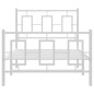 vidaXL Estructura cama metal con cabecero y pie cama blanca 90x190 cm vidaXL Estructura cama metal con cabecero y pie cama blanca 90x190 cm