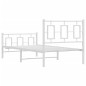 vidaXL Estructura cama metal con cabecero y pie cama blanca 90x190 cm vidaXL Estructura cama metal con cabecero y pie cama blanca 90x190 cm