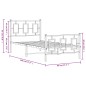 vidaXL Estructura cama metal con cabecero y pie cama blanca 90x190 cm vidaXL Estructura cama metal con cabecero y pie cama blanca 90x190 cm