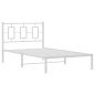 vidaXL Estructura de cama de metal con cabecero blanco 100x200 cm vidaXL Estructura de cama de metal con cabecero blanco 100x200 cm