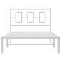 vidaXL Estructura de cama de metal con cabecero blanco 100x200 cm vidaXL Estructura de cama de metal con cabecero blanco 100x200 cm