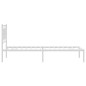 vidaXL Estructura de cama de metal con cabecero blanco 100x200 cm vidaXL Estructura de cama de metal con cabecero blanco 100x200 cm