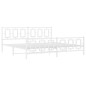vidaXL Estructura cama metal con cabecero y pie cama blanco 193x203 cm