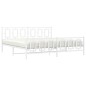 vidaXL Estructura cama metal con cabecero y pie cama blanco 193x203 cm