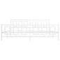 vidaXL Estructura cama metal con cabecero y pie cama blanco 193x203 cm