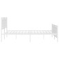 vidaXL Estructura cama metal con cabecero y pie cama blanco 193x203 cm