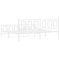 vidaXL Estructura cama metal con cabecero y pie cama blanco 193x203 cm