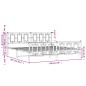 vidaXL Estructura cama metal con cabecero y pie cama blanco 193x203 cm