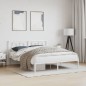 vidaXL Estructura de cama con cabecero metal blanca 160x200 cm vidaXL Estructura de cama con cabecero metal blanca 160x200 cm