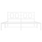vidaXL Estructura de cama con cabecero metal blanca 160x200 cm vidaXL Estructura de cama con cabecero metal blanca 160x200 cm