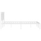 vidaXL Estructura de cama con cabecero metal blanca 160x200 cm vidaXL Estructura de cama con cabecero metal blanca 160x200 cm