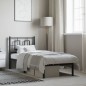 vidaXL Estructura de cama con cabecero metal negro 80x200 cm vidaXL Estructura de cama con cabecero metal negro 80x200 cm