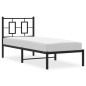 vidaXL Estructura de cama con cabecero metal negro 80x200 cm vidaXL Estructura de cama con cabecero metal negro 80x200 cm