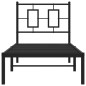vidaXL Estructura de cama con cabecero metal negro 80x200 cm vidaXL Estructura de cama con cabecero metal negro 80x200 cm