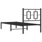 vidaXL Estructura de cama con cabecero metal negro 80x200 cm vidaXL Estructura de cama con cabecero metal negro 80x200 cm