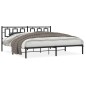 vidaXL Estructura de cama con cabecero metal negro 193x203 cm