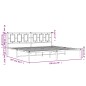 vidaXL Estructura de cama con cabecero metal negro 193x203 cm