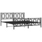 vidaXL Estructura de cama cabecero y estribo metal negro 183x213 cm vidaXL Estructura de cama cabecero y estribo metal negro 183x213 cm