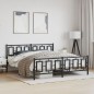 vidaXL Estructura de cama cabecero y estribo metal negro 183x213 cm vidaXL Estructura de cama cabecero y estribo metal negro 183x213 cm