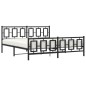 vidaXL Estructura de cama cabecero y estribo metal negro 183x213 cm vidaXL Estructura de cama cabecero y estribo metal negro 183x213 cm